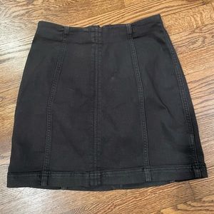 Free People Black Jean Skirt